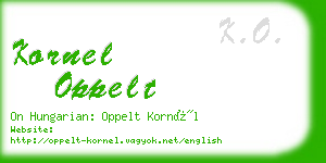 kornel oppelt business card